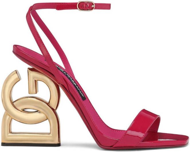 Dolce & Gabbana Keira sandalen met DG-hak Rood