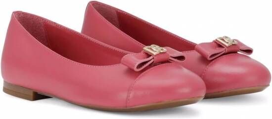 Dolce & Gabbana Kids Ballerina's met logo Roze