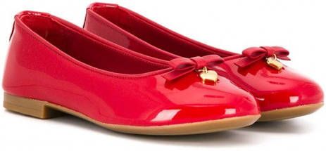Dolce & Gabbana Kids Ballerina's met strik Rood