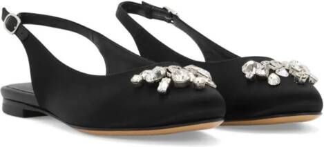 Dolce & Gabbana Kids Ballerina's verfraaid met kristallen Zwart