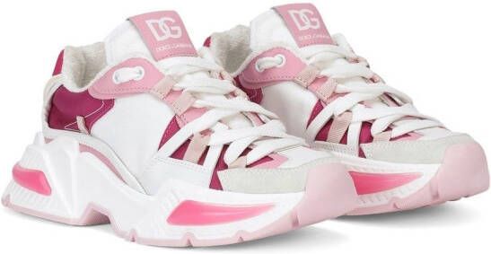 Dolce & Gabbana Kids Airmaster sneakers met vlakken Roze