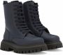Dolce & Gabbana Kids Combat boots met voering van imitatiebont Zwart - Thumbnail 1