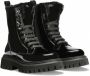 Dolce & Gabbana Kids Lakeren combat boots Zwart - Thumbnail 1