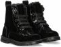 Dolce & Gabbana Kids Lakeren combat boots Zwart - Thumbnail 1