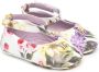 Dolce & Gabbana Kids Leren ballerina's met bloe print Veelkleurig - Thumbnail 1