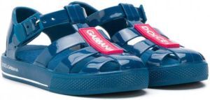 Dolce & Gabbana Kids jelly schoenen met merk Blauw