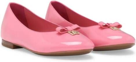 Dolce & Gabbana Kids Lakleren ballerina's Roze