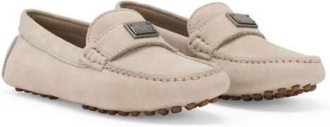 Dolce & Gabbana Kids Leren loafers Beige