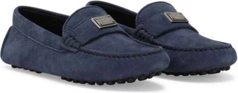 Dolce & Gabbana Kids Leren loafers Blauw