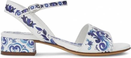 Dolce & Gabbana Kids Leren sandalen Blauw