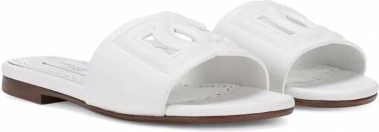 Dolce & Gabbana Kids DG Millenials leren sandalen Wit