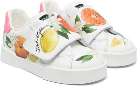 Dolce & Gabbana Kids Leren sneakers Wit