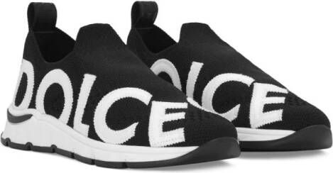 Dolce & Gabbana Kids Sneakers met mesh Zwart
