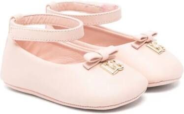 Dolce & Gabbana Kids Ballerina's met logoplakkaat Roze