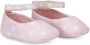 Dolce & Gabbana Kids Leren ballerina's met logoprint Roze - Thumbnail 1