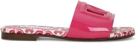 Dolce & Gabbana Kids Leren sandalen Roze