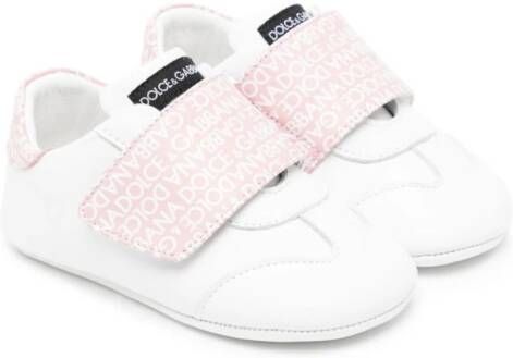 Dolce & Gabbana Kids Portofino leren sneakers Wit