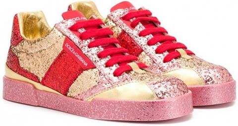 Dolce & Gabbana Kids Portofino Light sneakers Goud