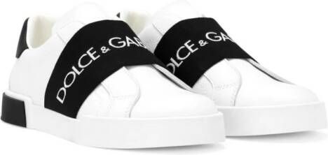 Dolce & Gabbana Kids Portofino slip-on sneakers Wit