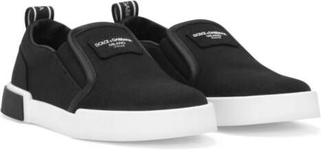 Dolce & Gabbana Kids Portofino slip-on sneakers Zwart