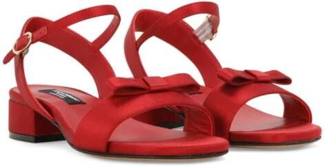 Dolce & Gabbana Kids Sandalen met logoplakkaat Rood