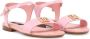 Dolce & Gabbana Kids Sandalen met logoplakkaat Roze - Thumbnail 1