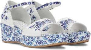 Dolce & Gabbana Kids Sandalen met plateauzool Wit