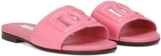 Dolce & Gabbana Kids DG Millennials leren sandalen Roze