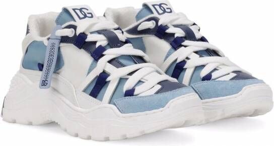 Dolce & Gabbana Kids Airmaster sneakers met vlakken Blauw