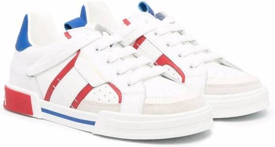 Dolce & Gabbana Kids Sneakers met contrasterend detail Wit