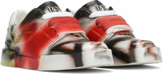 Dolce & Gabbana Kids Sneakers met graffiti-print Zwart