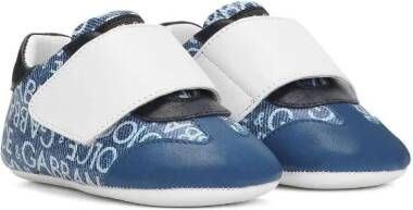 Dolce & Gabbana Kids Sneakers met klittenband Blauw