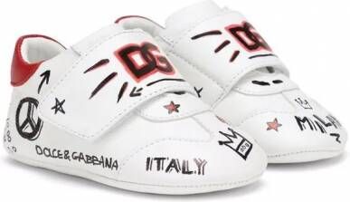 Dolce & Gabbana Kids Sneakers met graffiti-print Wit