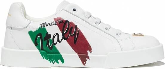 Dolce & Gabbana Kids Sneakers met logoplakkaat Wit - Foto 1