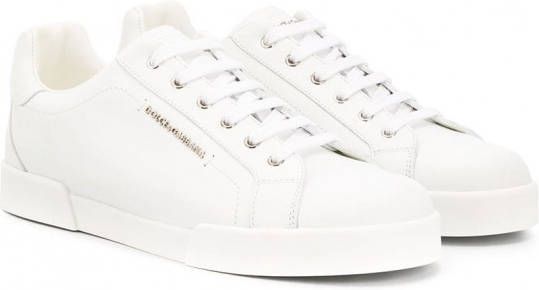 Dolce & Gabbana Kids Sneakers met logoplakkaat Wit