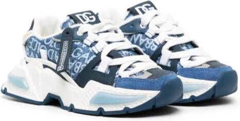 Dolce & Gabbana Kids Sneakers met vlakken Blauw