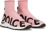 Dolce & Gabbana Kids Soksneakers met logo jacquard Roze - Thumbnail 1
