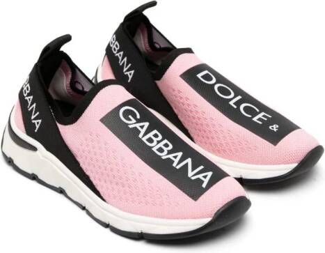 Dolce & Gabbana Kids Sorrento low-top sneakers Roze