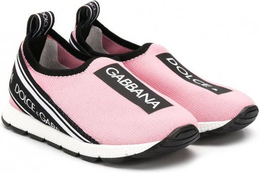 Dolce & Gabbana Kids Sorrento slip-on sneakers Roze