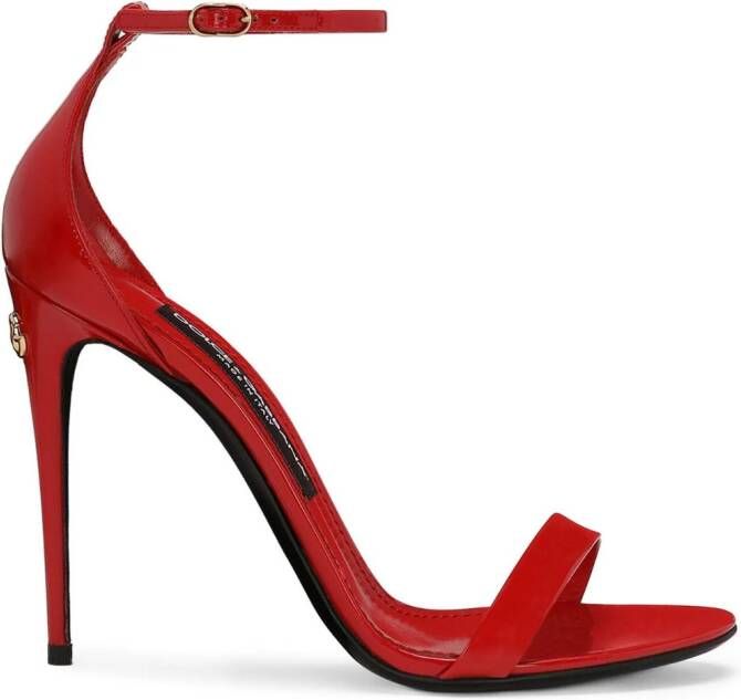 Dolce & Gabbana Kim leren sandalen Rood