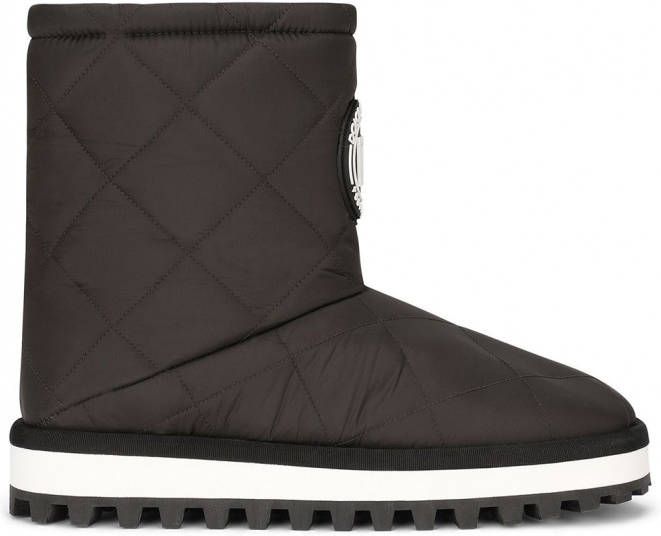 Dolce & Gabbana Laarzen met logopatch Zwart