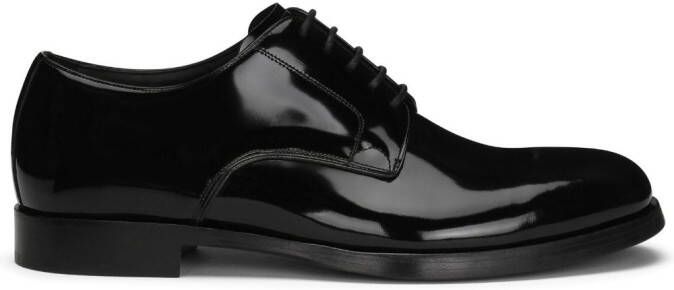 Dolce & Gabbana Leren derby schoenen Zwart