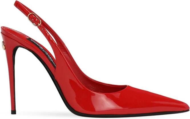 Dolce & Gabbana 105mm lakleren pumps Rood