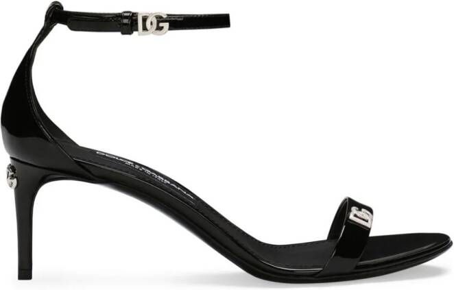 Dolce & Gabbana Lakleren sandalen Zwart