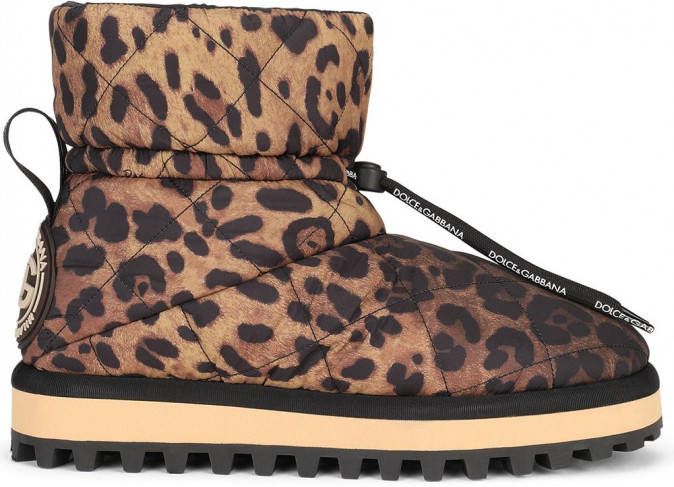 Dolce & Gabbana Laarzen met luipaardprint Bruin