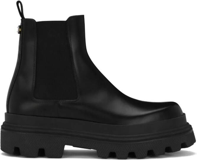 Dolce & Gabbana Leren Chelsea boots Zwart