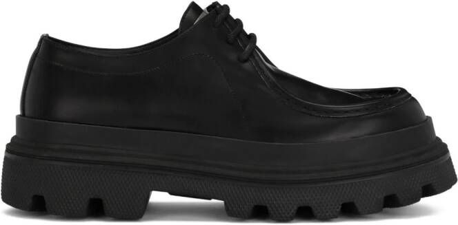 Dolce & Gabbana Leren derby schoenen Zwart