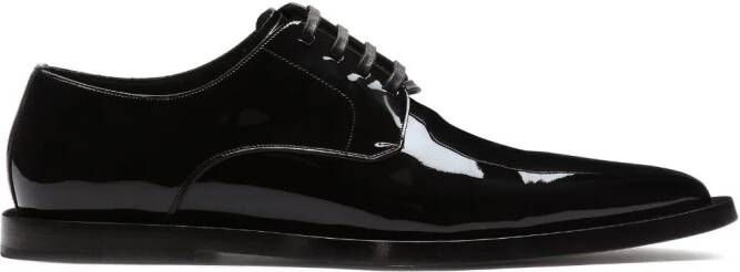 Dolce & Gabbana Leren derby schoenen Zwart