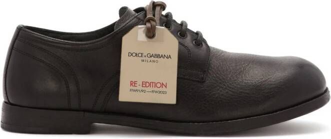 Dolce & Gabbana Leren derby schoenen Zwart