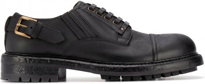 Dolce & Gabbana Leren derby schoenen Zwart